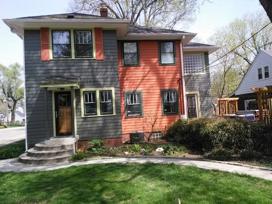 Back side of house and back door