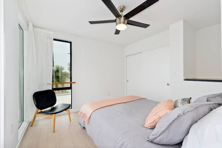 Master bedroom with queen bed