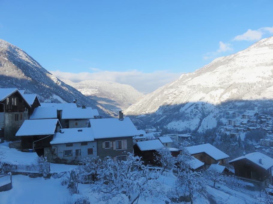 vue du village depuis le balcon