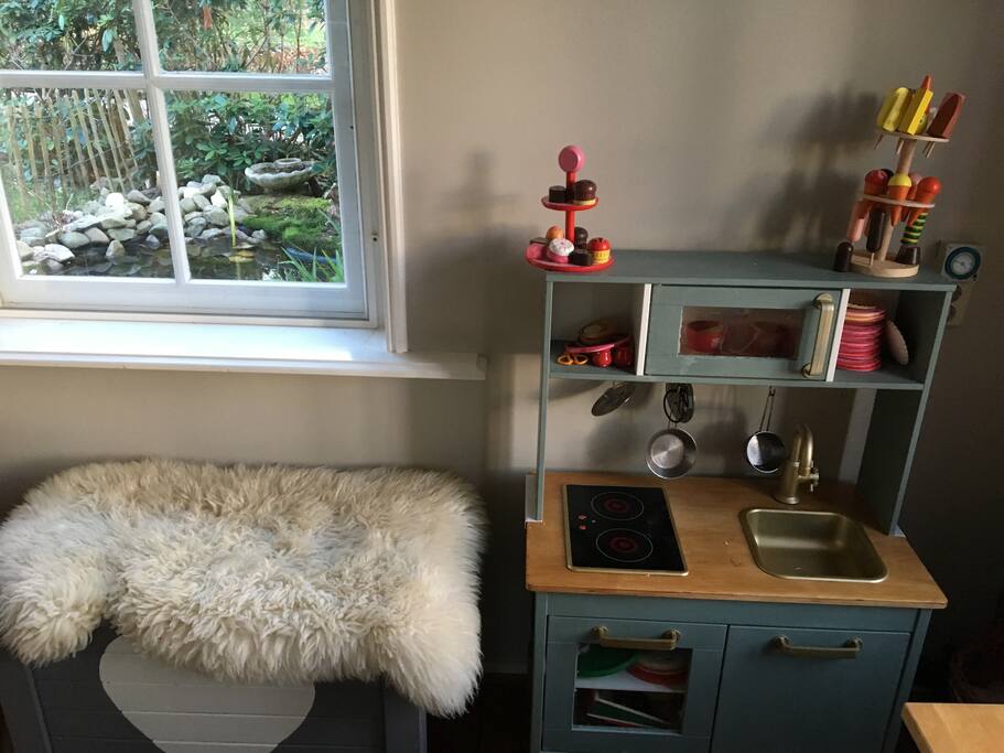 play kitchen in living room