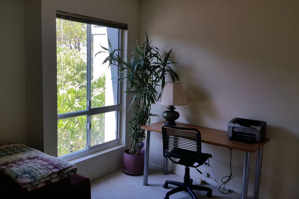 Work station with high speed internet and printer