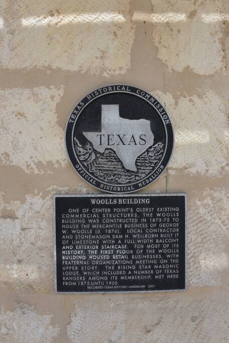 Oldest building in Center Point, Texas, built in 1871.