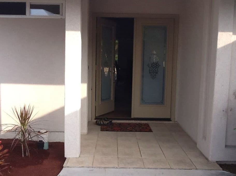 Welcoming double door entry.