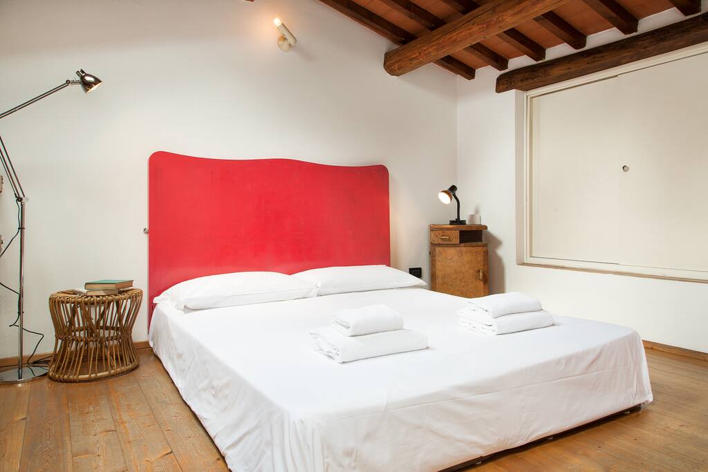 The Bedroom - The comfortable double bed with soft bed-linen and towels