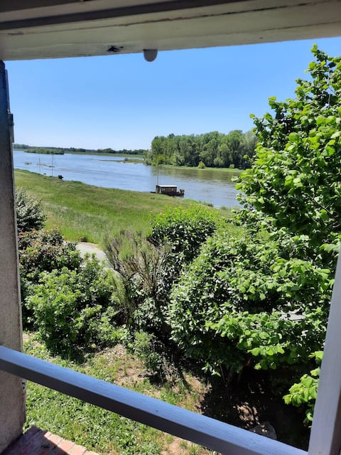 House and garden on the banks of the Loire/River house