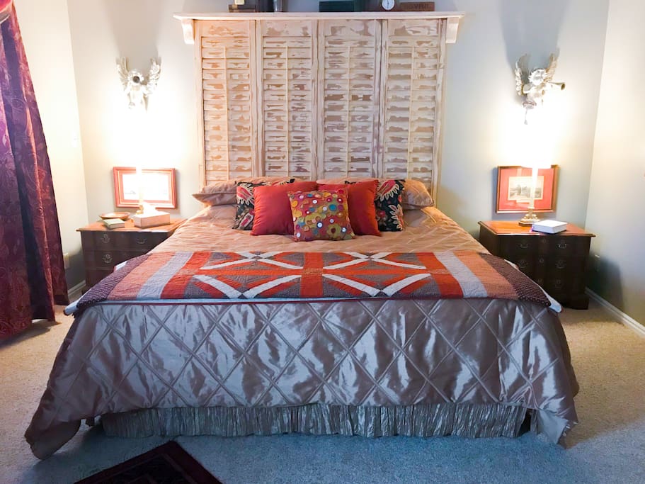 Your bedroom features a King Size bed.