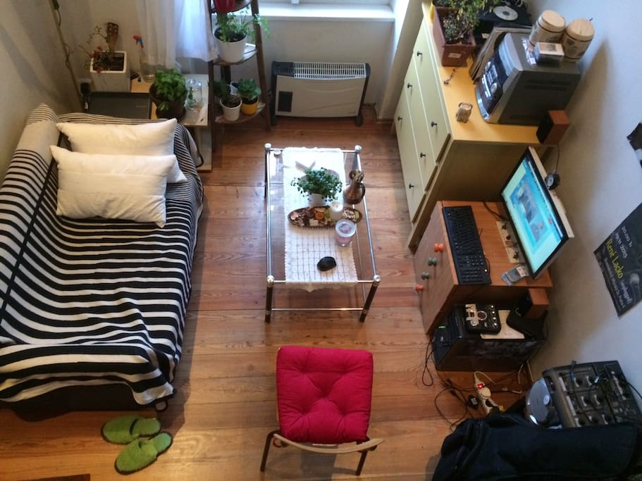 Living roon with sofa bed