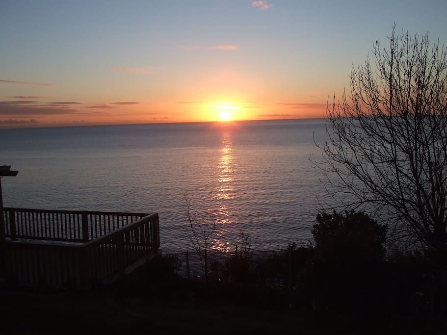 Sunrise over the Irish Sea from Apartments and deck area