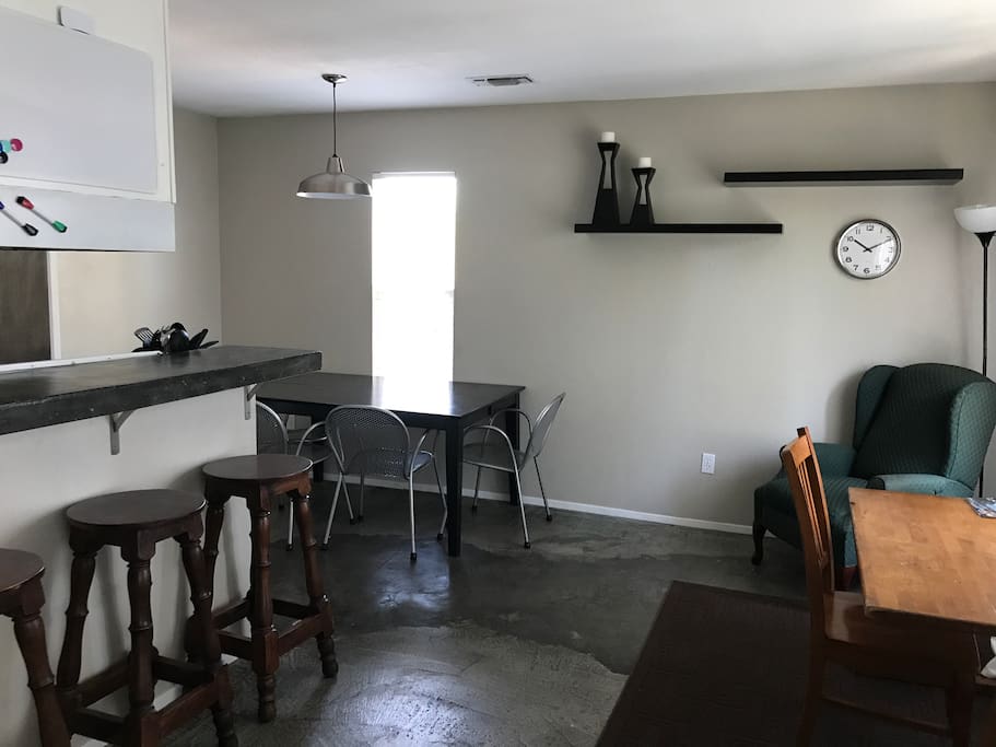 Dining room + kitchen bar top