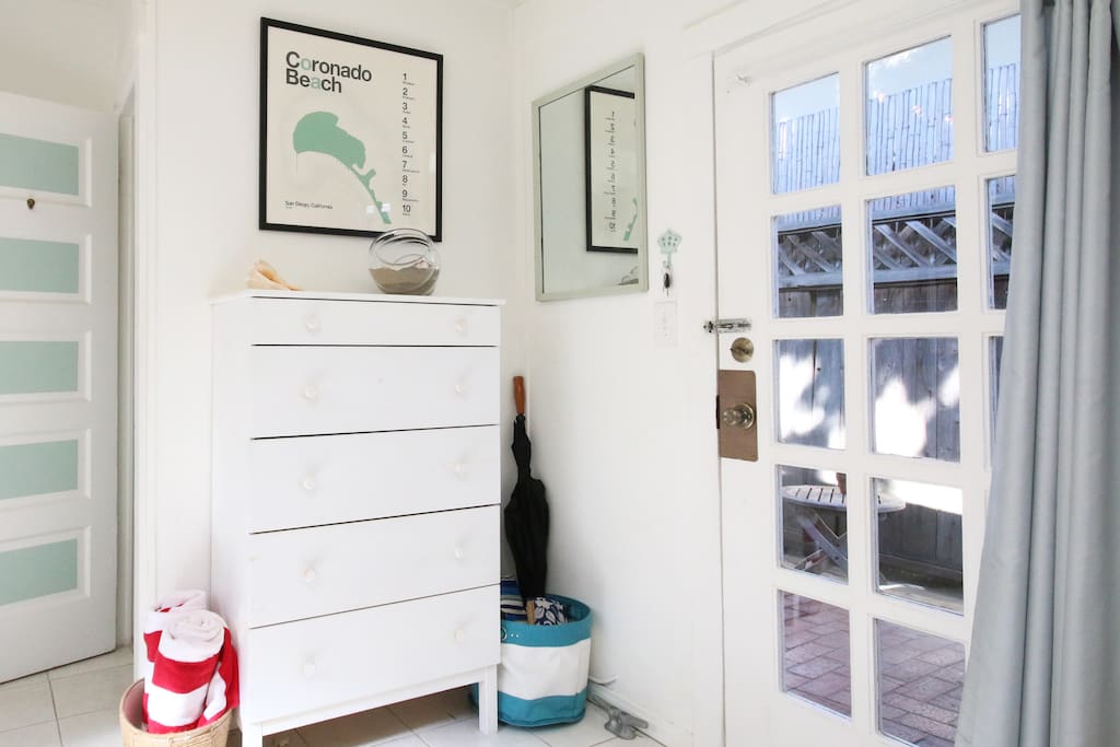 Front door and bureau