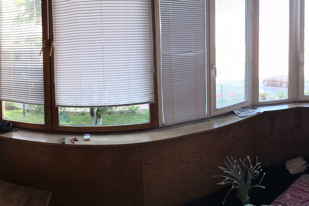 This is the balcony where you can rest and smoke cigarettes.