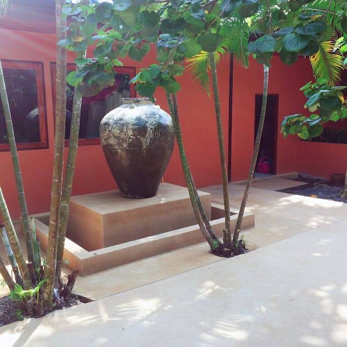 Water feature in gardens