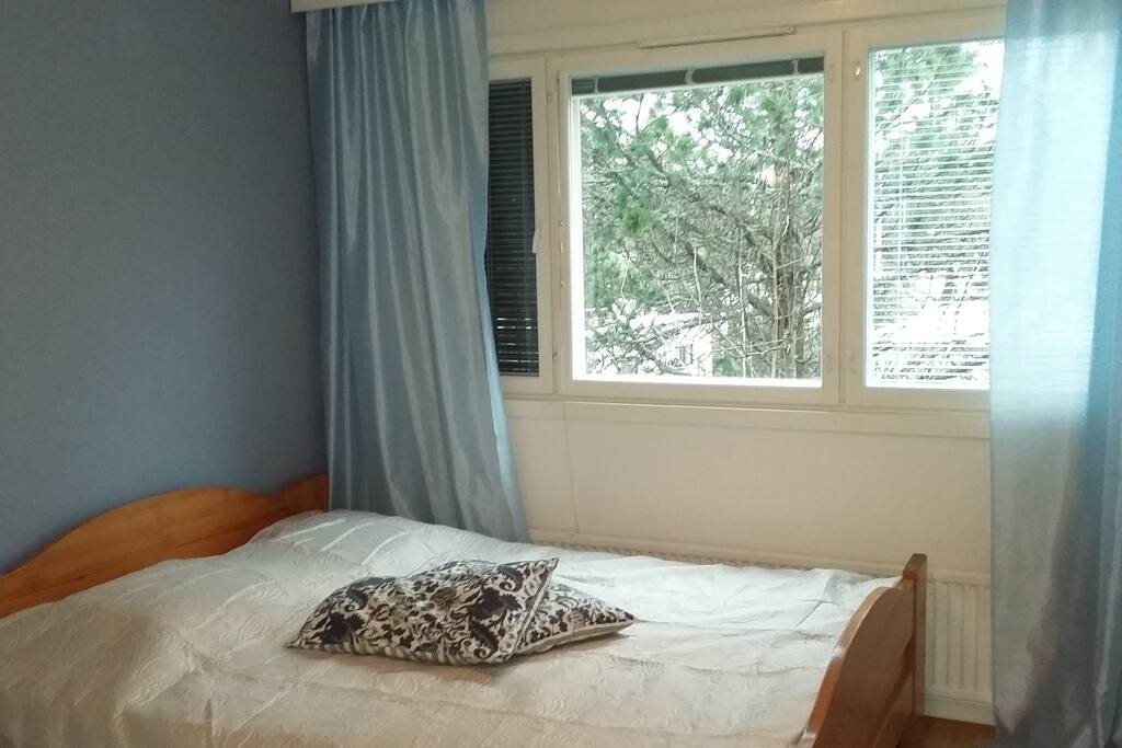 King size bed in the guest bedroom