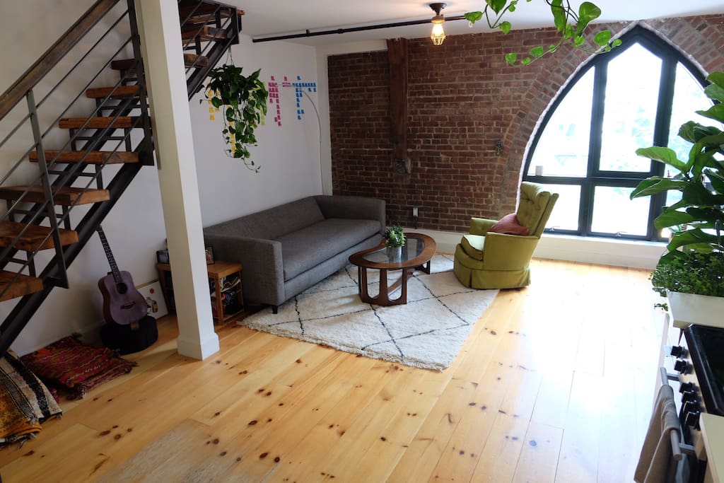 Danish sofa, coffee table, and chair.