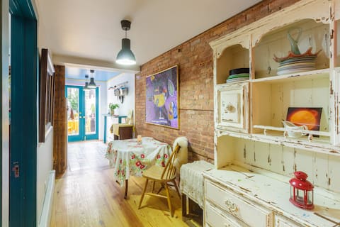 Top performing Airbnb: Artist Garden Suite, two bedrooms two bathrooms in Brooklyn