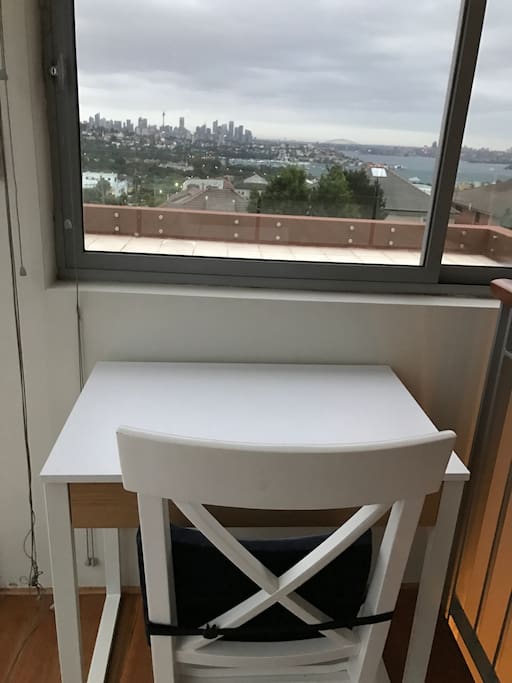 Desk with a view - read or work with Sydney's best view!