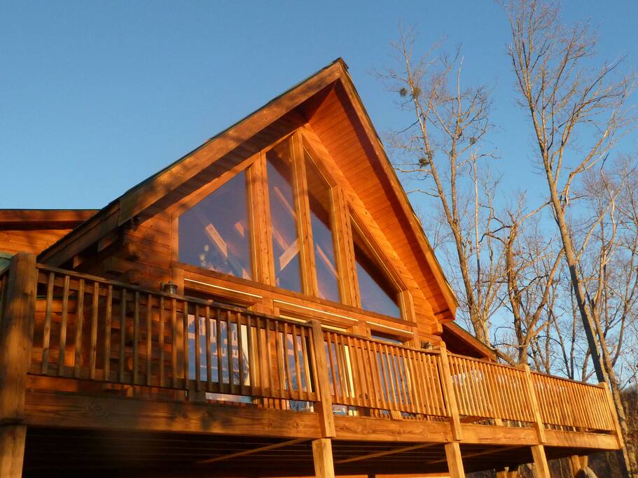 Side view of cabin