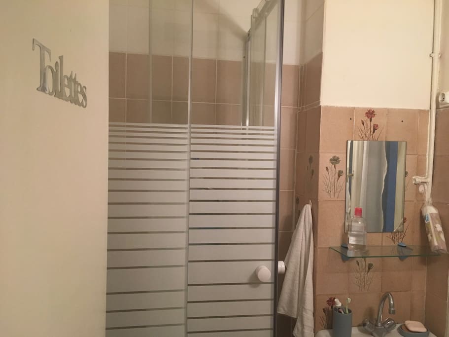 Shower and toilets