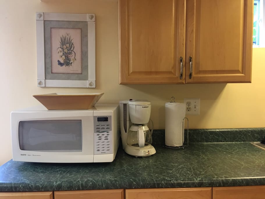 Kitchen has all the equipment you'll need.