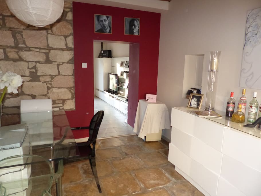 Main entrance leads into lounge area.