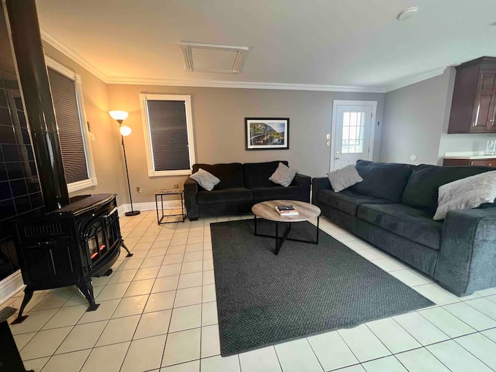 Living room with 2 fold out sofas