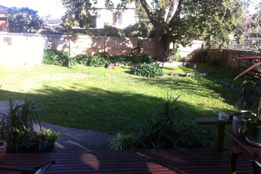 Back Garden as viewed from back covered deck