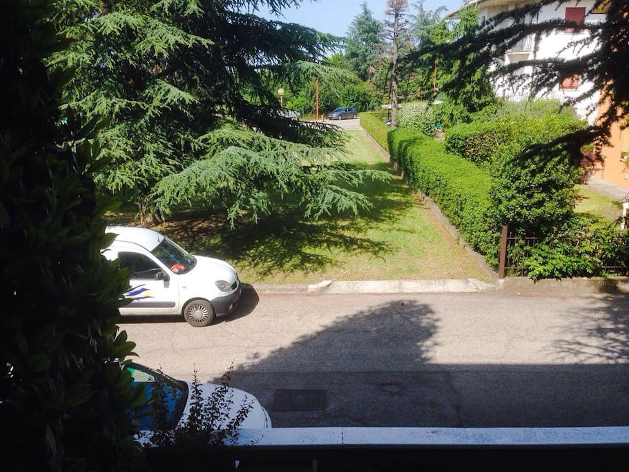 Vista del parco di fronte casa