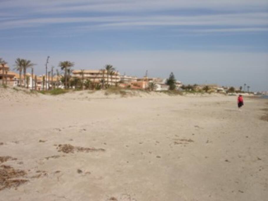 Beach in front of apartment