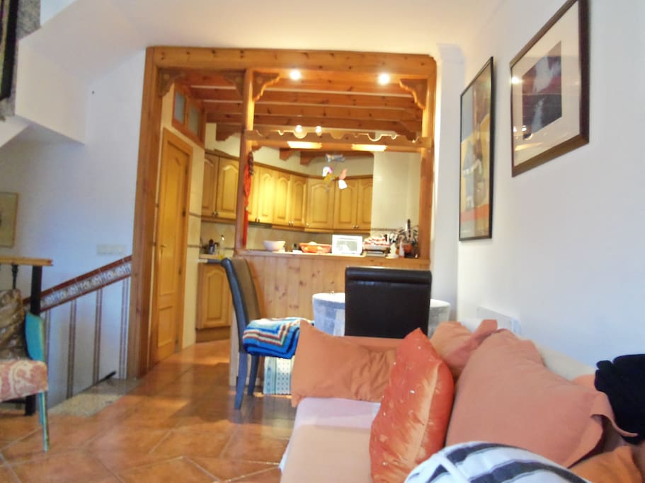 lounge and kitchen, sofa bed