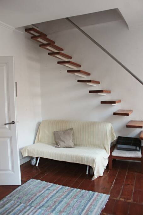 Sofa and stairs