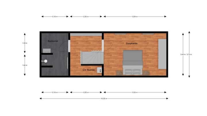 Plano de planta del piso superior