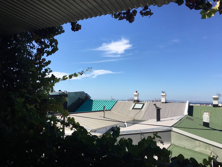 Woodstock roofscape from the entertainment deck that leads off the main living area