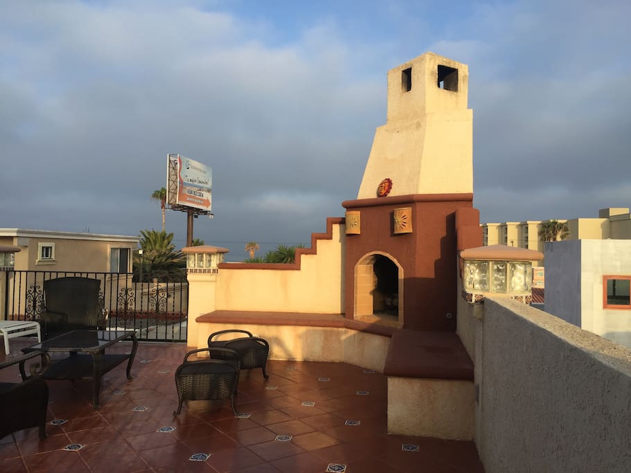 Upstairs patio