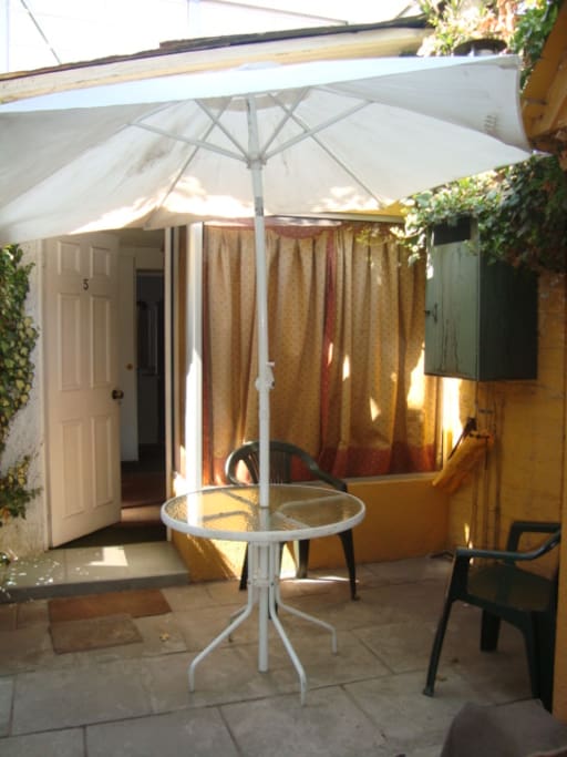 Entrada, terraza privada