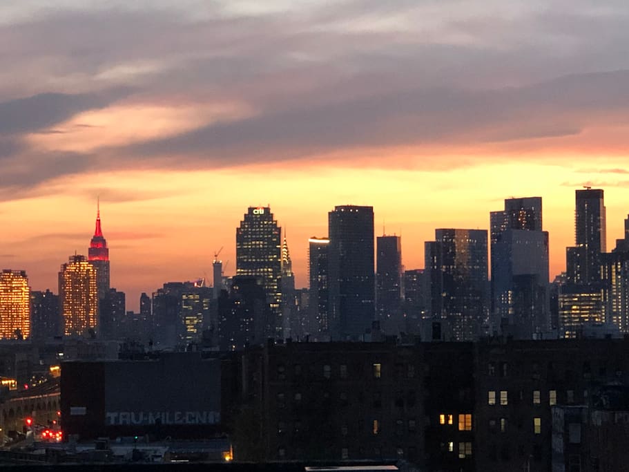 Espectacular vista a Manhattan desde la terraza privada del Penthouse