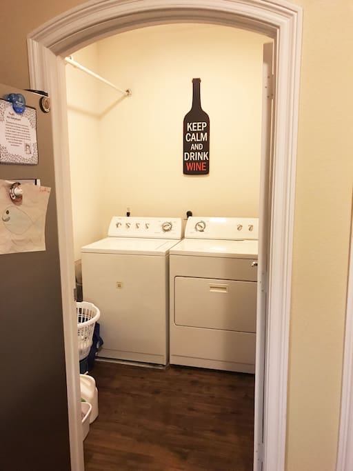 full size washer/dryer for guest use