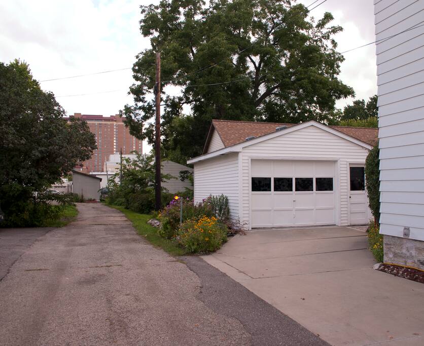 Park in the garage and walk downtown