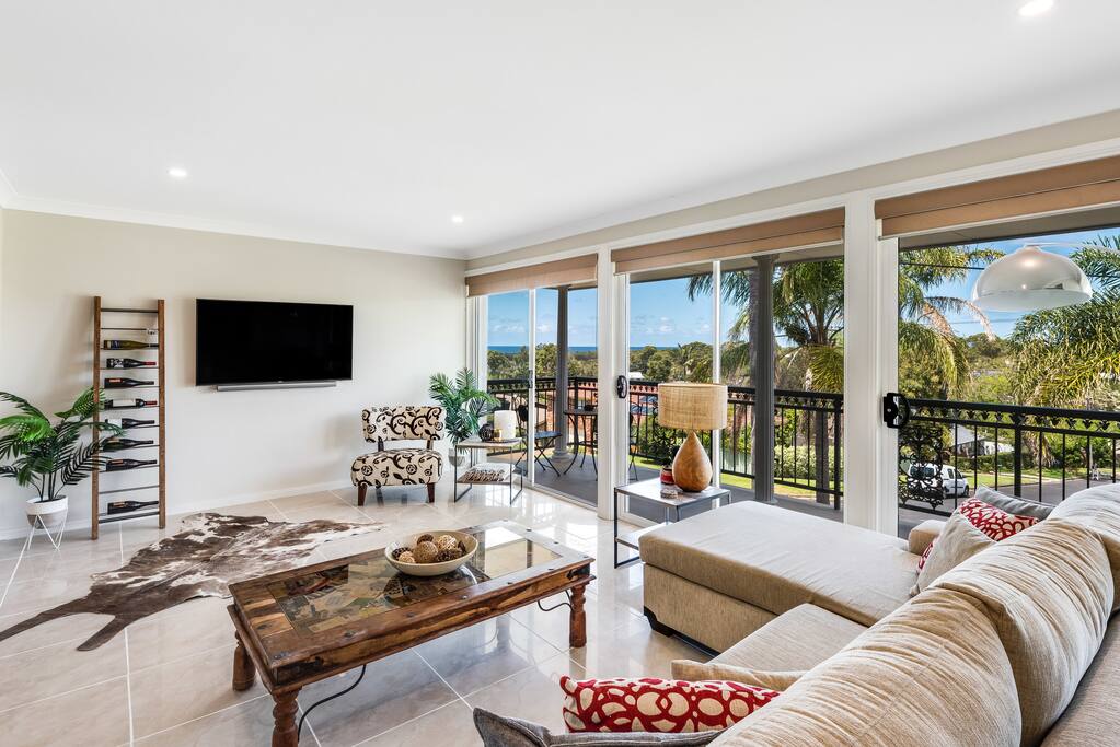 Living area with ocean views