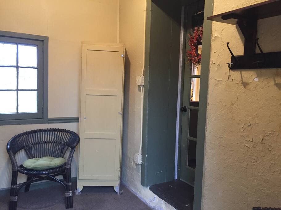 Exterior mud room.