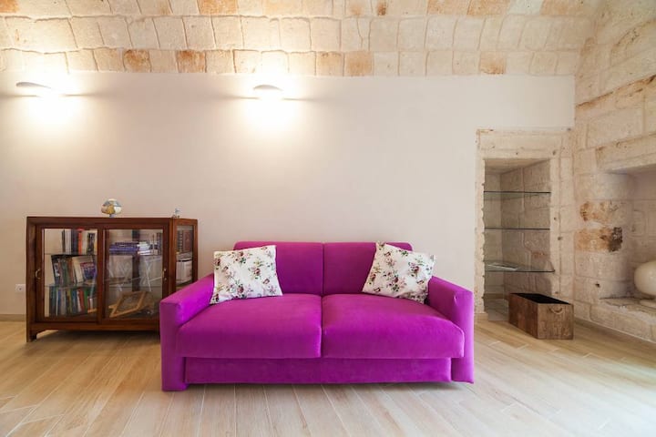 kitanda cha sofa katika sehemu iliyo wazi