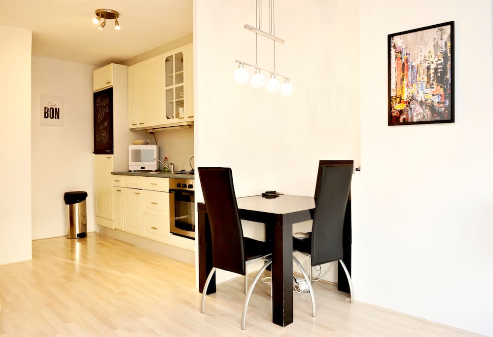 Nice livingroom with open kitchen