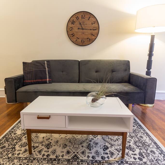 Sleeper sofa folds down into a double bed