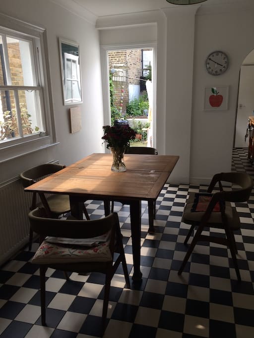 Our dining room, looking out onto the garden