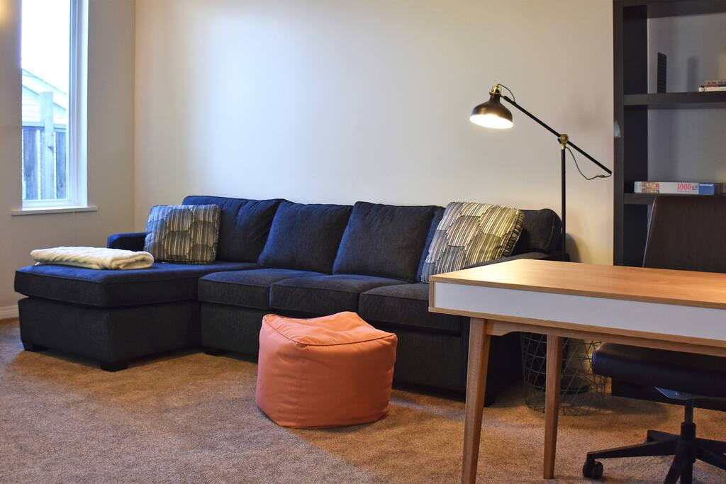 New couch and queen hide-a-bed