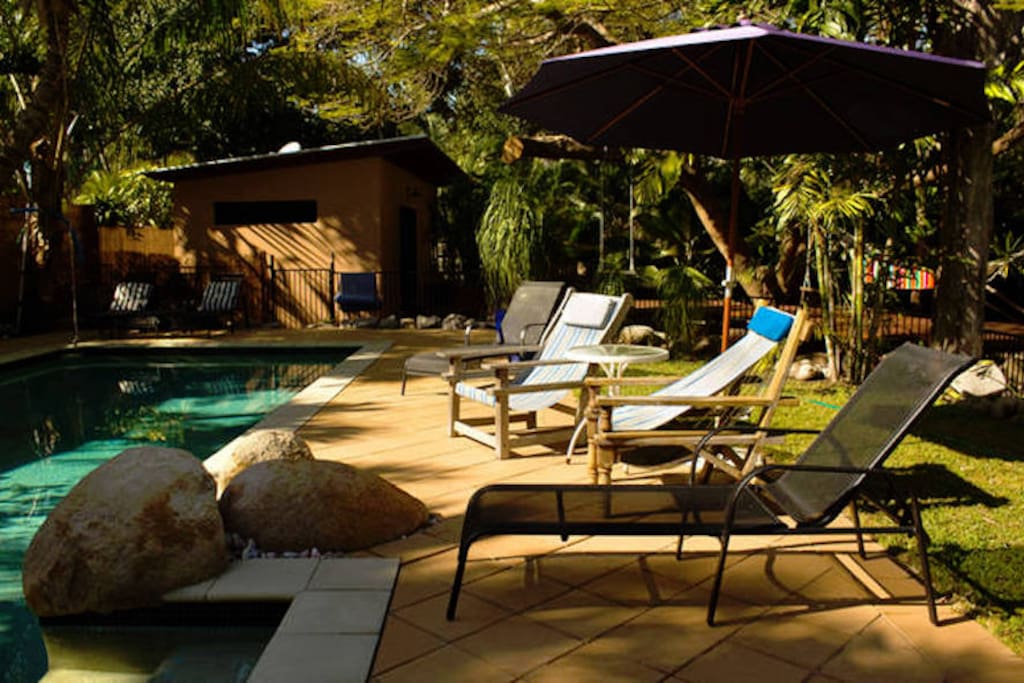 Morning By the Pool