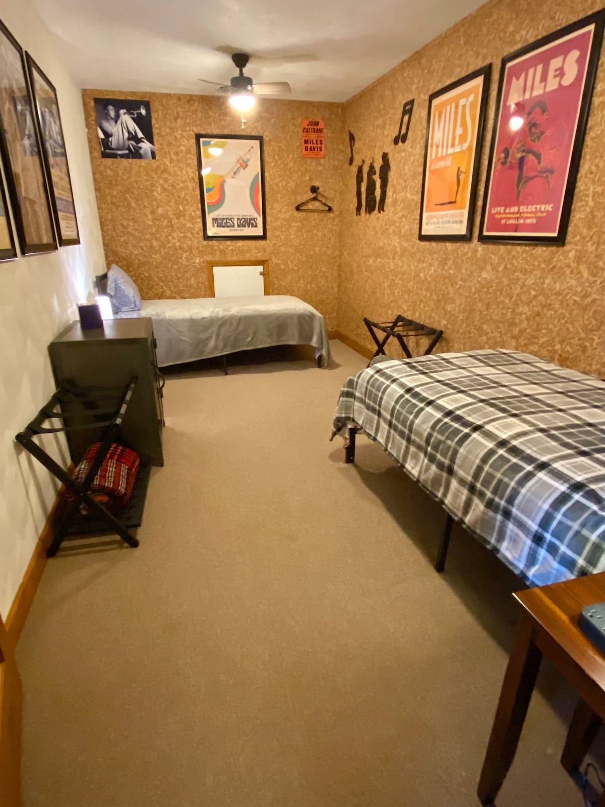 Miles Davis bedroom on upper level. He was born 8 miles away in Alton 