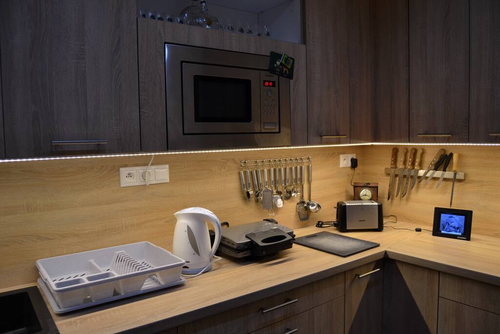 Handy kitchen with equipment