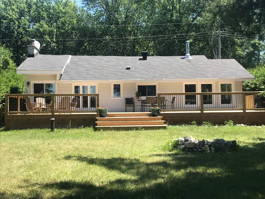 Deck and fire pit