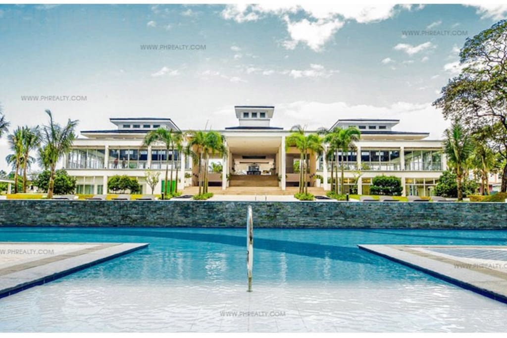 View of the clubhouse from the pool