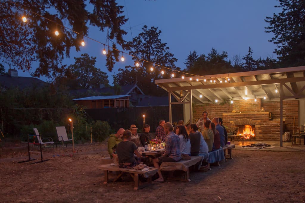 Spend an evening wining & dining in our spacious urban backyard.